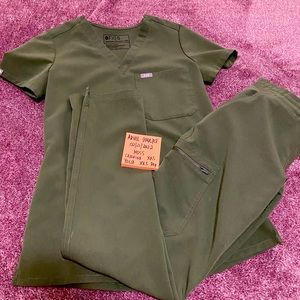 Figs Scrubs Moss Set - XXS Catarina and XXS Yola Regular